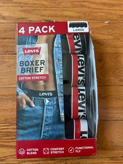 Levi's Men's Cotton Stretch Boxer Briefs(4 Pack) size L