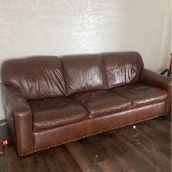 Brown Leather Couch