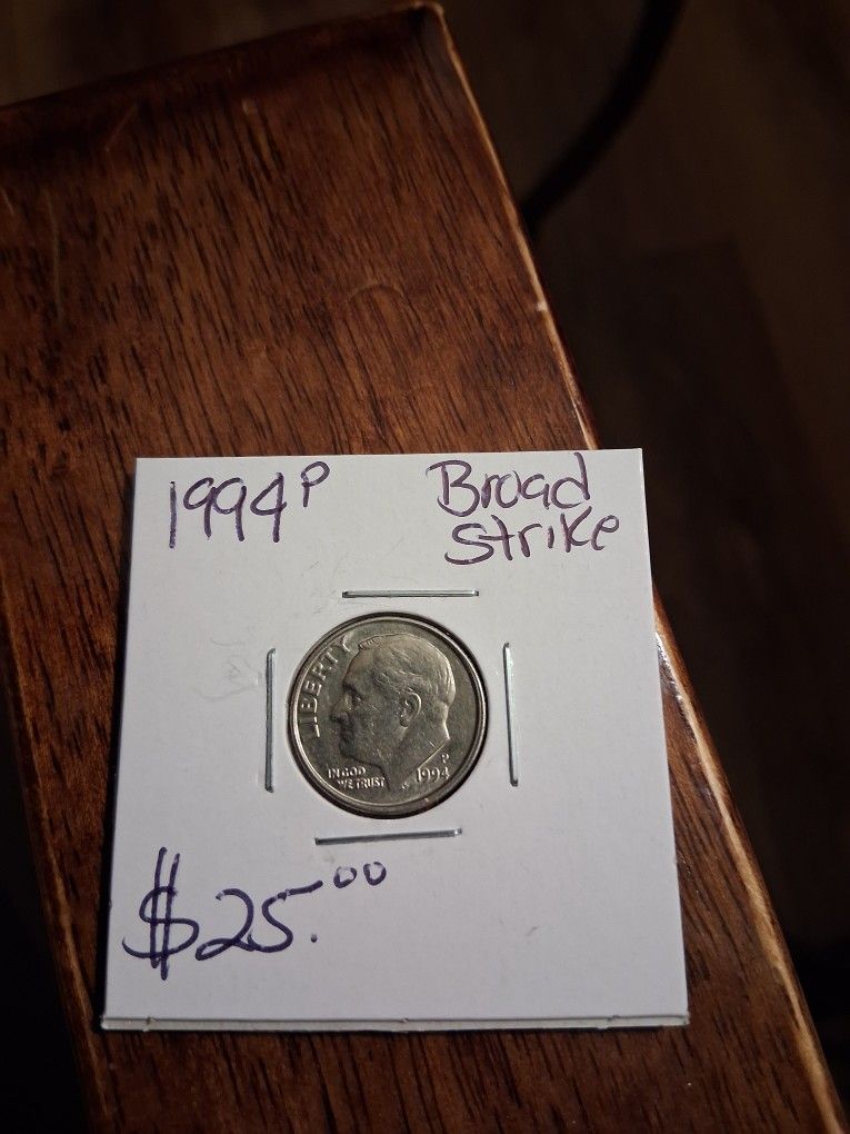 1994-P BROADSTRIKE DIME FIRM $25