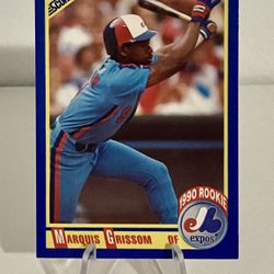 1990 Score MARQUIS GRISSOM RC #591 Rookie Montreal Expos