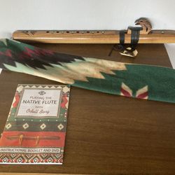 High Spirits 18” Flute – A Key – Turquoise Inlays & Eagle Carving