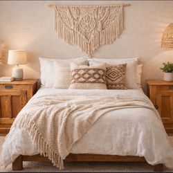 Solid Wood Nightstands - Rustic Oak