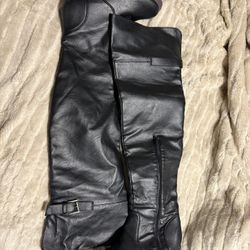 Black knee high boots