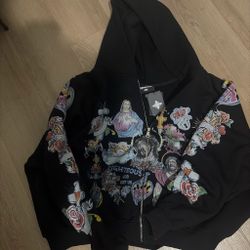 Righteous God Got Us Graphic Zip-Up Hoodie