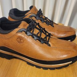 Vintage Timberland Brown Leather Mid Field Hiker Trekker Shoe Boots Men Sz 7 