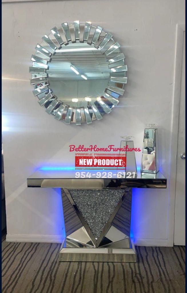 Brand New Console Table With Faux Diamonds