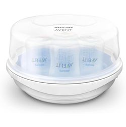 Philips AVENT Microwave Steam Sterilizer for Baby Bottles, Pacifiers, Cups and More, SCF281/05