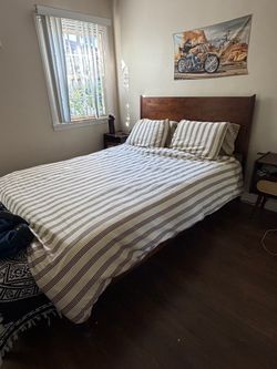 Wooden bed frame