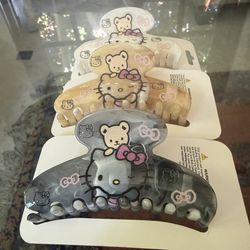 Hello Kitty hair claw clips 3 pack