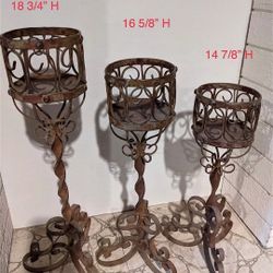 3 candle holders