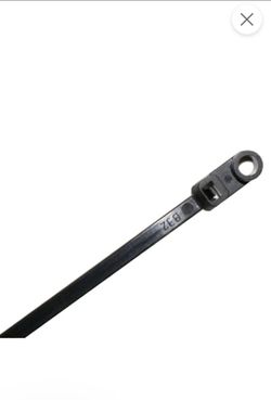 14 Inch - Screw Mount Zip Ties - Black - 120 Lbs Strength - 100 Pcs with screws