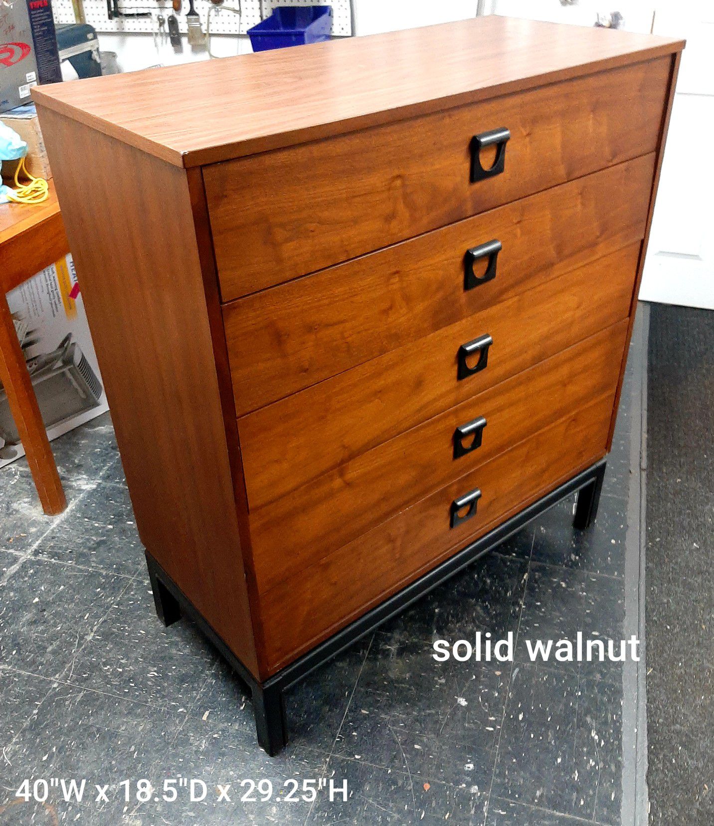 Mid Century Modern Solid Walnut Dixie Bureau / Fine Furniture / Bureau
