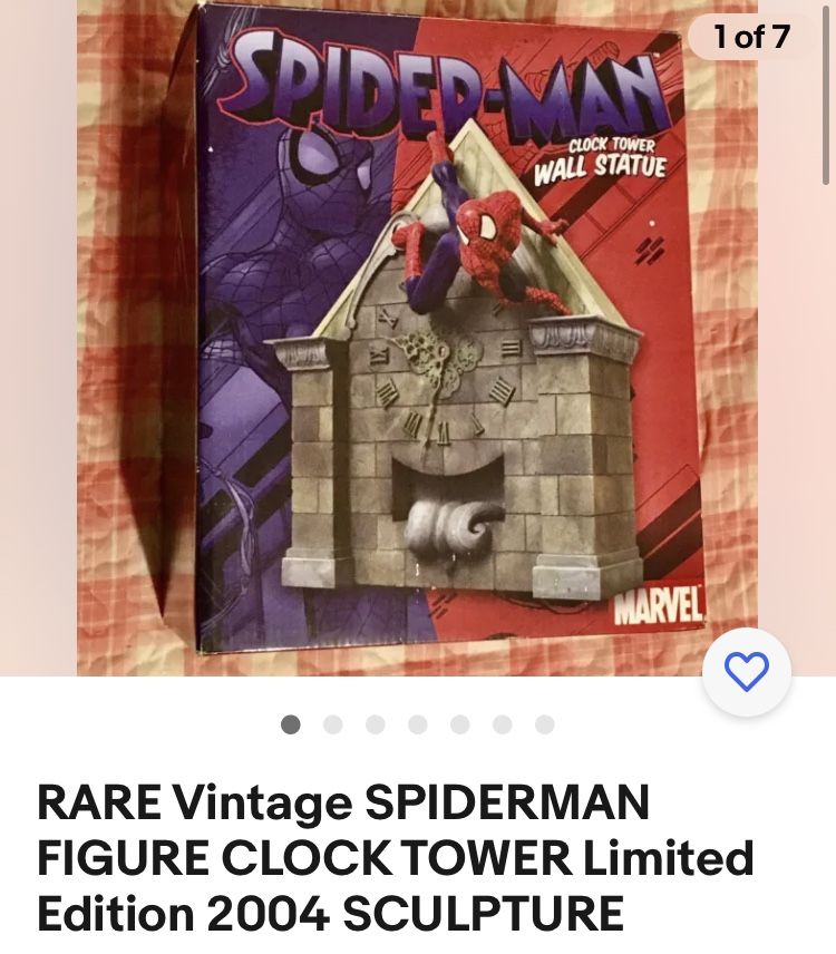 RARE Vintage SPIDERMAN FIGURE CLOCK TOWER Limited Edition 2004 SCULPTURE ‼️ price Is FIRM ‼️ See More CHRISTMAS HOT TOYS Here …