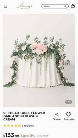 Ling’s Moment 9ft Flower Garland for Weddings and Events!