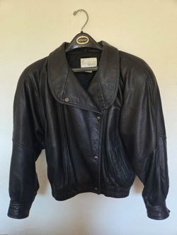 Vintage Nordstrom Town Square Black Leather Jacket