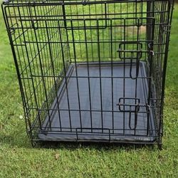 30" x 19" x 21" Double Door Collapsible Wire Crate