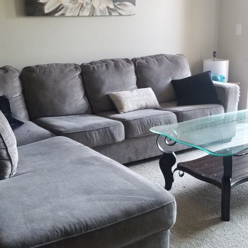 Gray Couch-Sectional Sofa