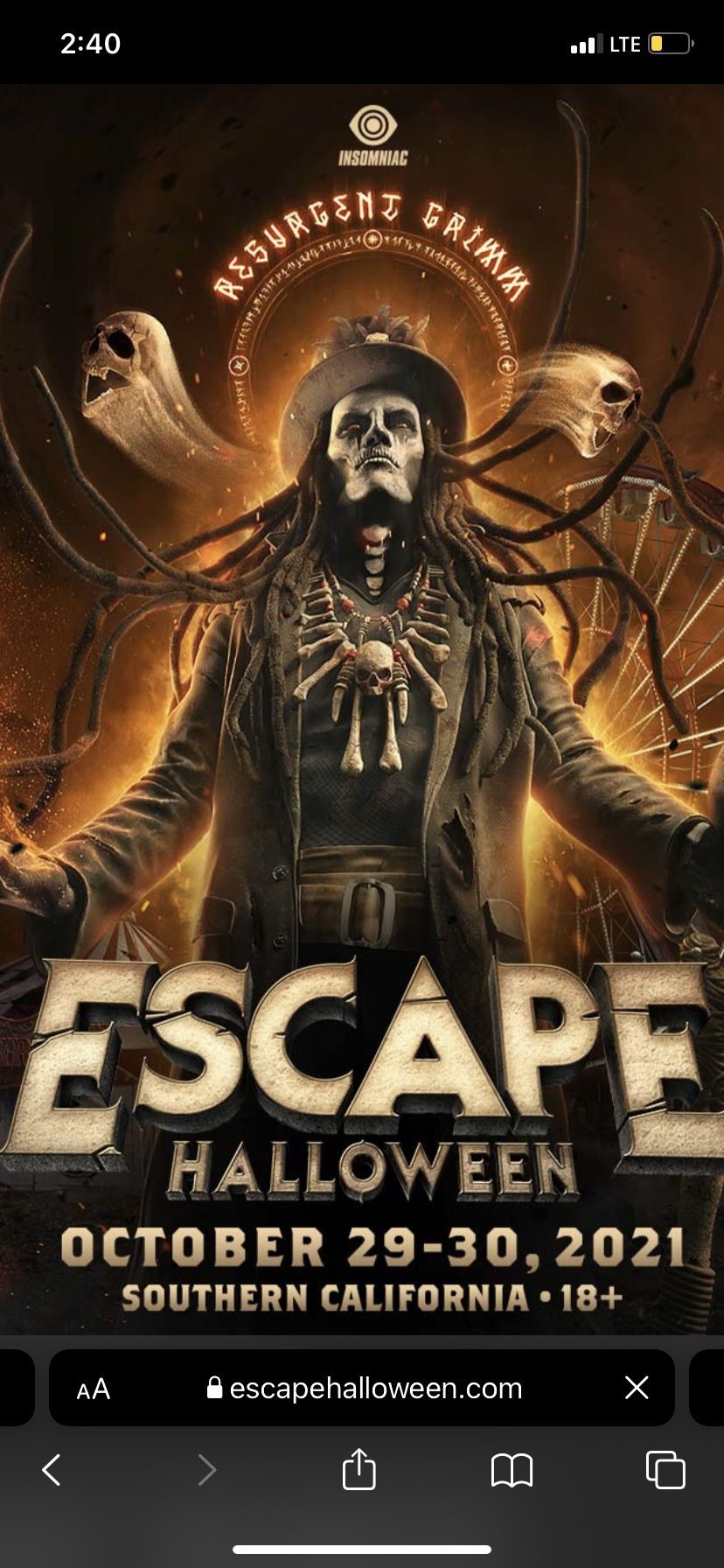 Escape Saturday Ticket 