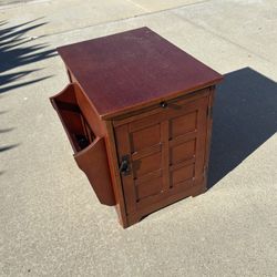 Wood End Table/Cabinet
