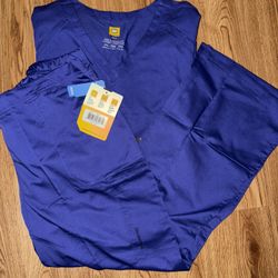 NWT Plus Size WonderWink PRO Grape Scrub Set 