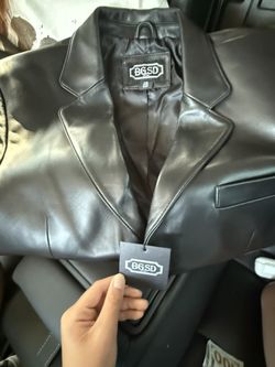 BGSD Leather 2 Button Jacket
