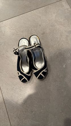 High Heel Wedge Open Heel Strap