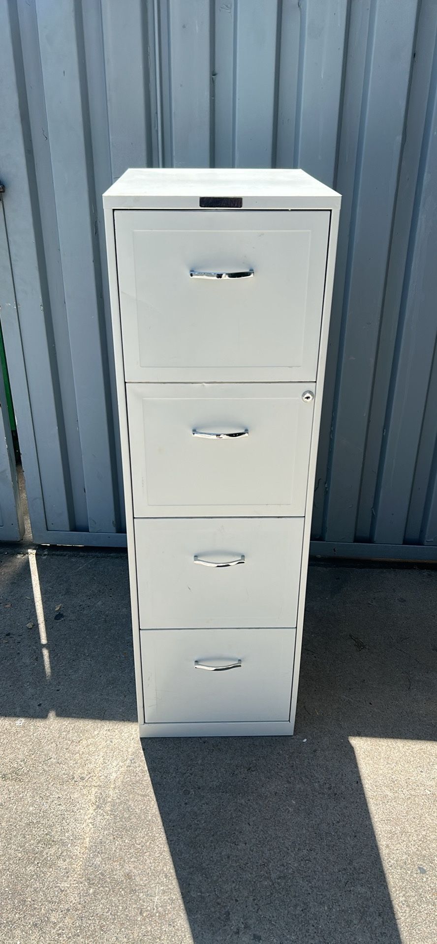 Letter Size Filing Cabinet White With Locking Key