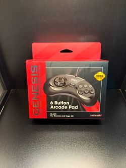Retro-bit Official Sega Genesis Controller 6-Button Arcade Pad for Sega Genesis