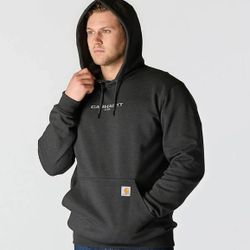 CARHARTT Rain Defender Loose Fit Midweight 1889 Graphic Sweatshirt Carbon XL