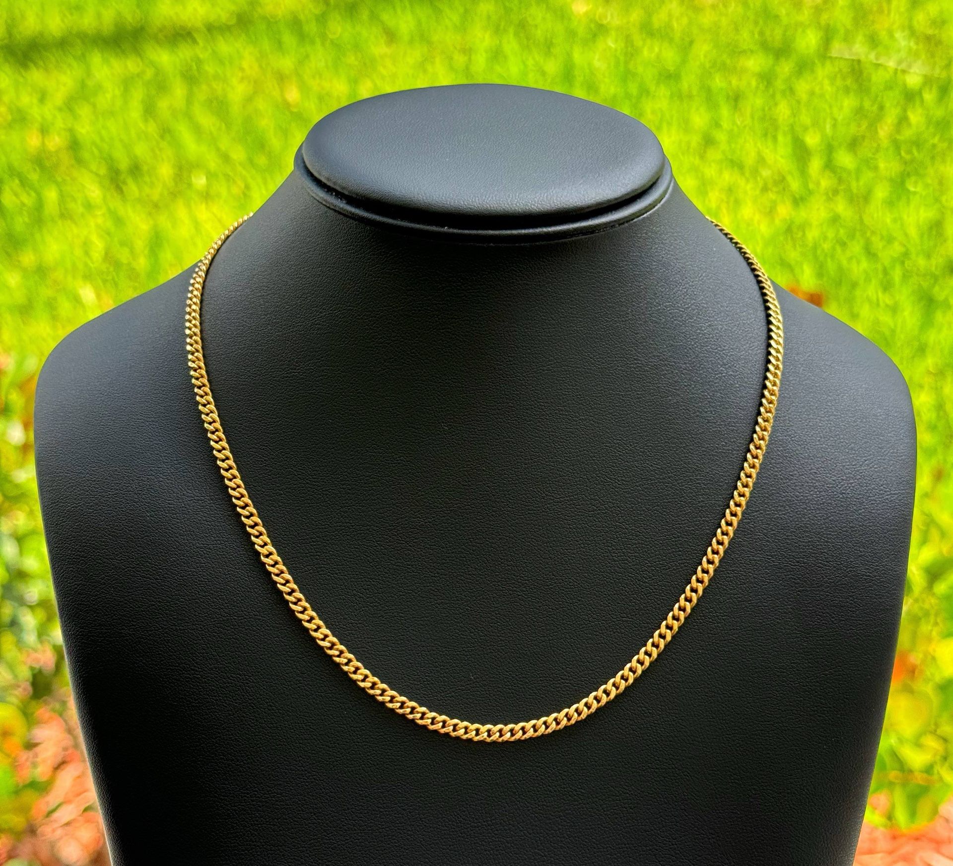 Jewelry 10k Hollow Yellow Gold Cuban link 24.00” Chain necklace 7.90 grams 3.50mm