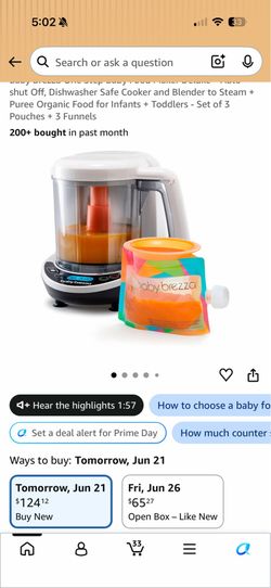 Baby brezza food maker