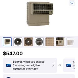 Essick Air 2800-CFM 2 -Speed Outdoor Window Evaporative Cooler for 600-sq ft (Motor Included)