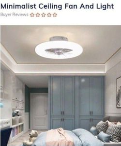 MINIMALIST CEILING  LIGHT AND FAN (NO BOX)