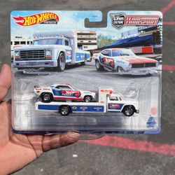 Collectible Hotwheels Team Transport 1972 Plymouth Cuda FC & Retro Rig Set 1:64 Scale Diecast $30 Each