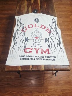 Darc Sport/Gold's Gym Collab Men's "On Fire"  Premium Muscle Tee.  Size Medium.