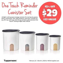 One touch Tupperware