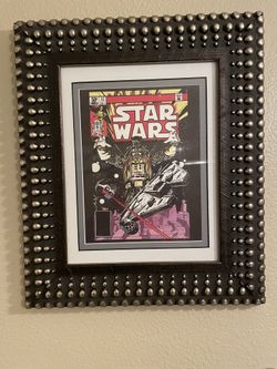 Framed Star Wars Print Plus Figures