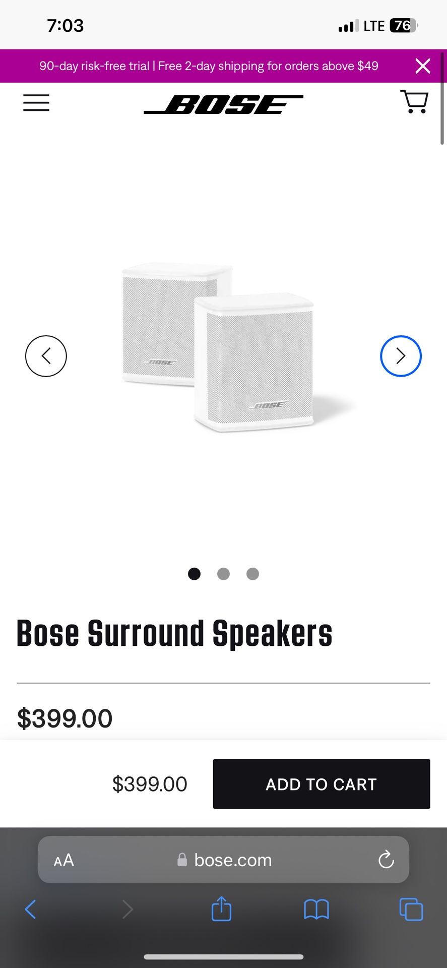 Bose surround sound Speakers