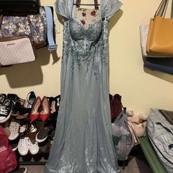 Sage green formal dress