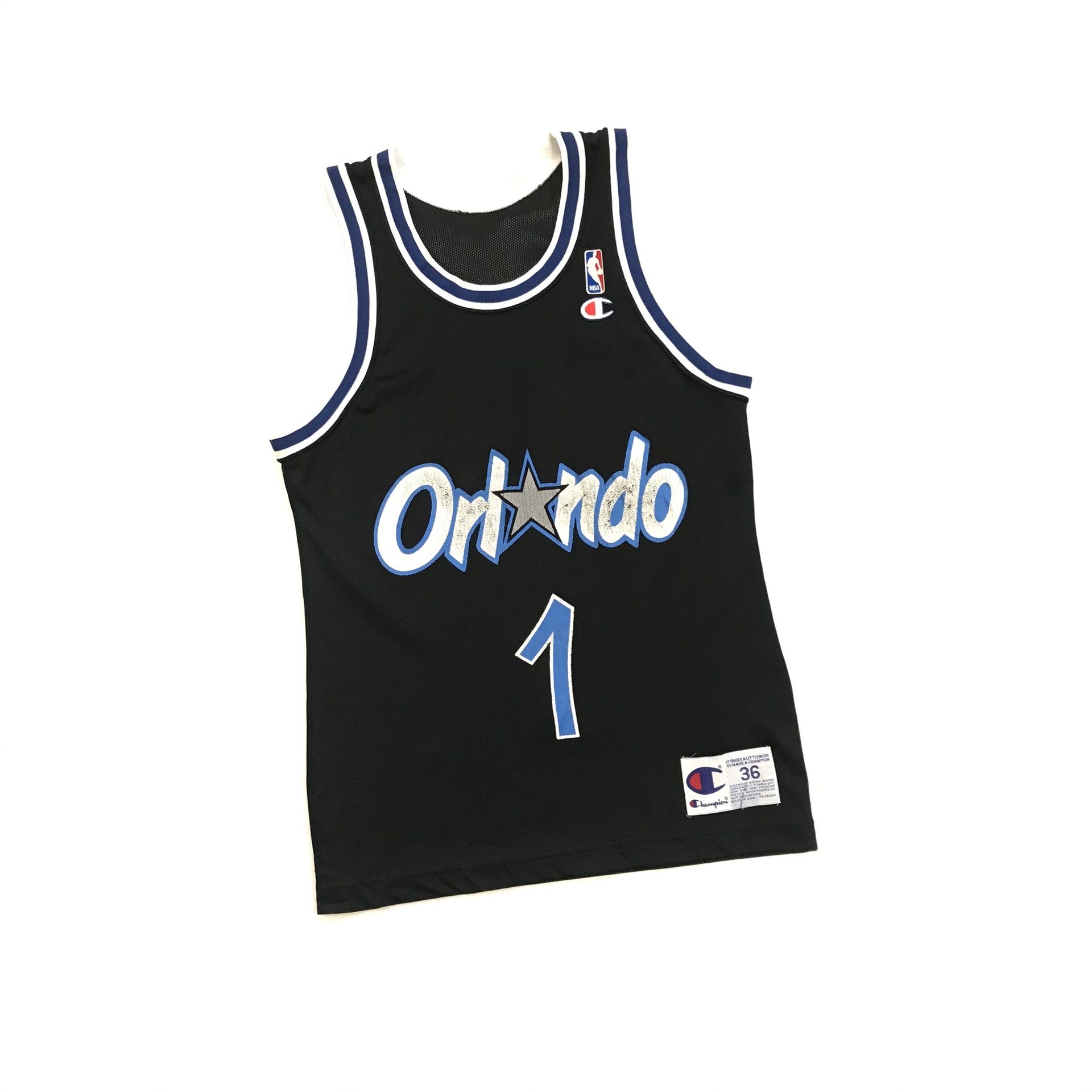 ORLANDO MAGIC BASKETBALL SHIRT JERSEY CHAMPION sz XS ANFERNEE HARDAWAY