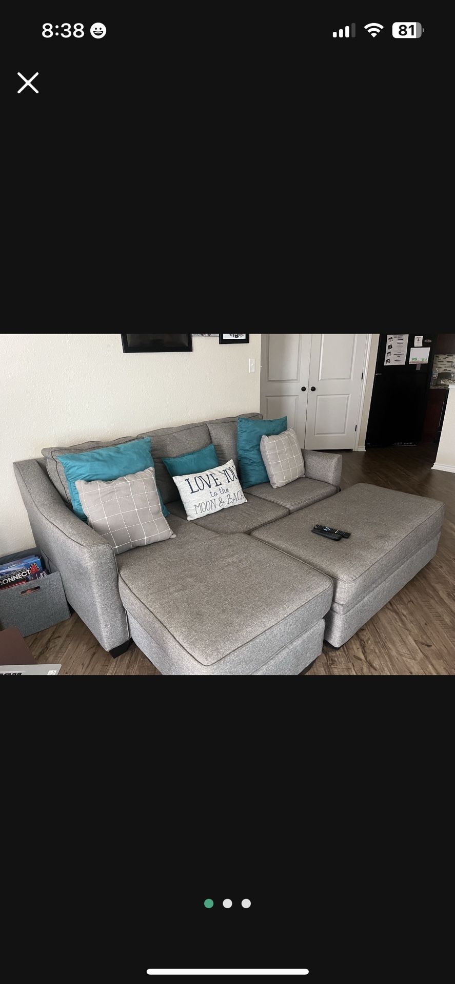 Recliner Couch And Ottoman 