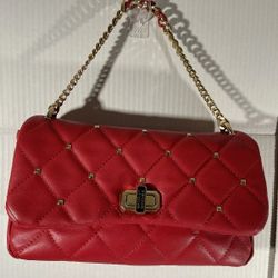 Badgley Mischka Studded Leather Crossbody Bag