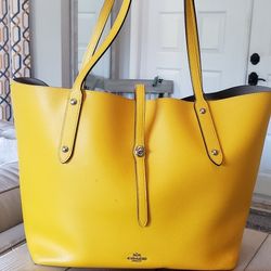 Coach Marketplace Yellow Tote Handbag Purse -$60