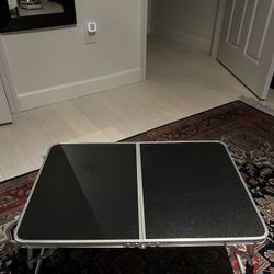 Foldable Laptop Table Lapdesk, Breakfast Bed Serving Tray, Portable Mini Picnic Desk (Black)