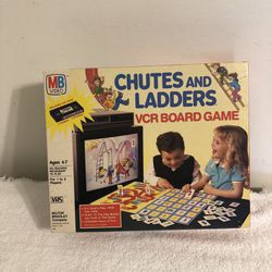 Vintage 1986 Chutes And Ladders VCR Board Game #4697 100% Complete 