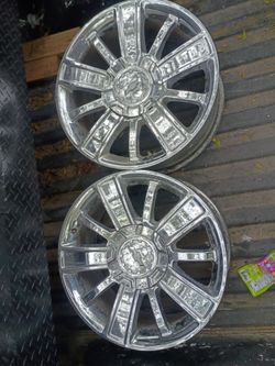 20" Chevy  chrome rims 6 lugs 4of them