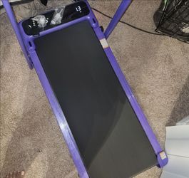 Purple Foldable Incline Walking Pad / Treadmill – Works Great