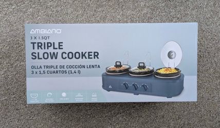 AMBIANO 3 X 1.5QT TRIPLE SLOW COOKER