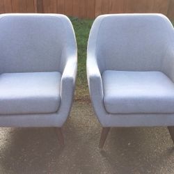 Two Matching Dania Furniture Living Room Chairs-LIKE NEW