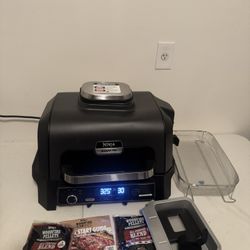 Ninja | Grill & Smoker | Outdoor Woodfire Pro XL | 4 in 1 Grill, BBQ Smoker, Air Fryer & Bake | Portable 